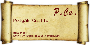 Polyák Csilla névjegykártya